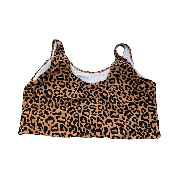 Coral Reef 3X Swim Leopard Print Bikini Top Plus Size 22/24 Curvy Animal Print - Picture 4 of 8